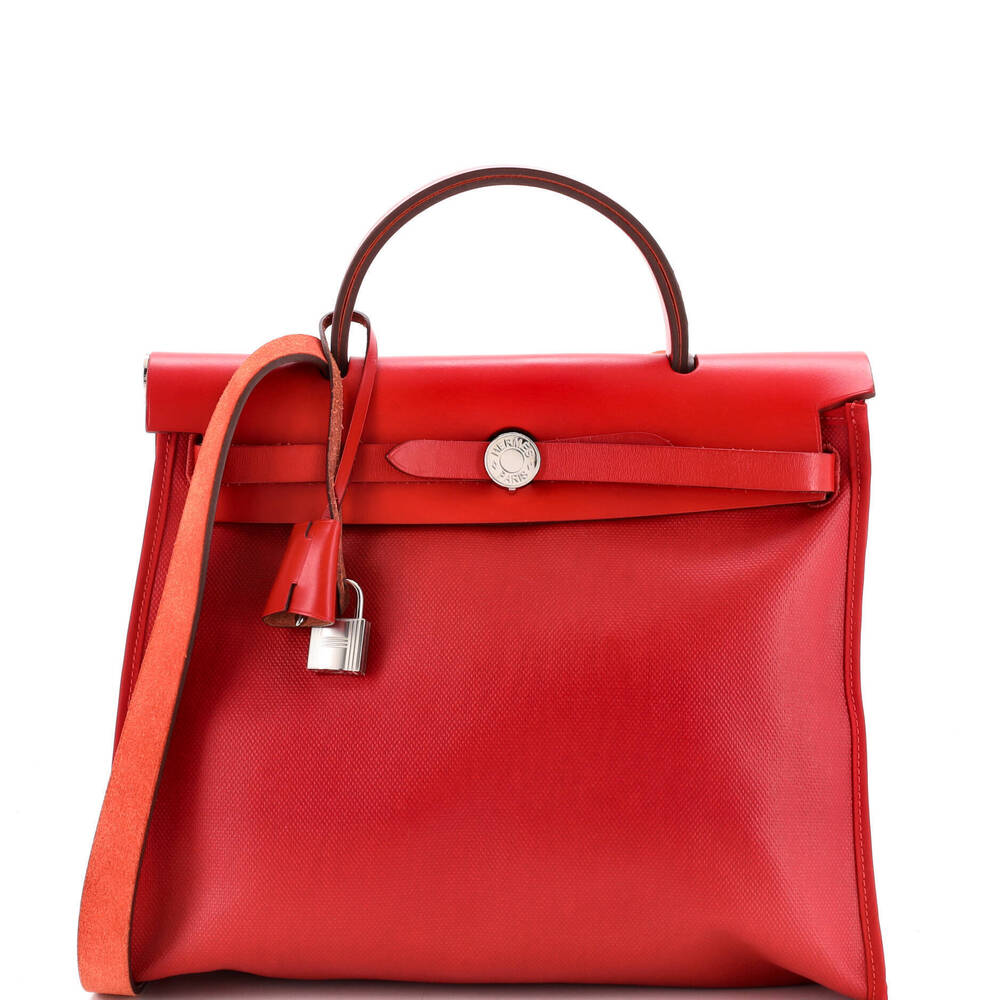 Hermes 31 Herbag Zip Berline Vache Canvas and Leather